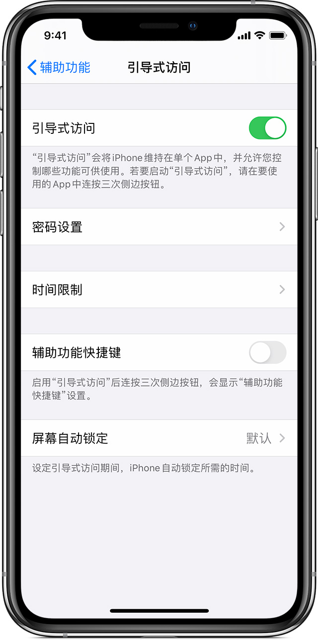 武鸣苹果手机维修分享如何在 iPhone 上退出引导式访问 