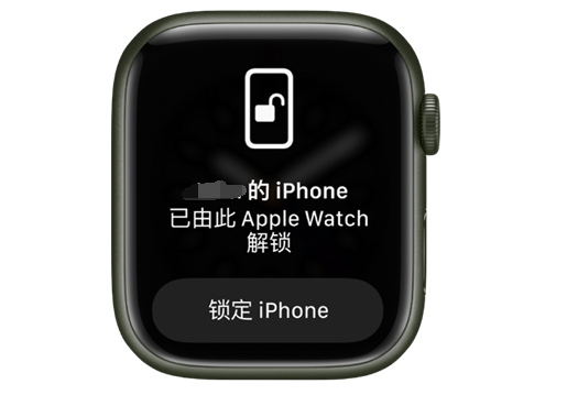 武鸣苹果手机维修分享用 AppleWatch 解锁配备面容 ID 的 iPhone方法 